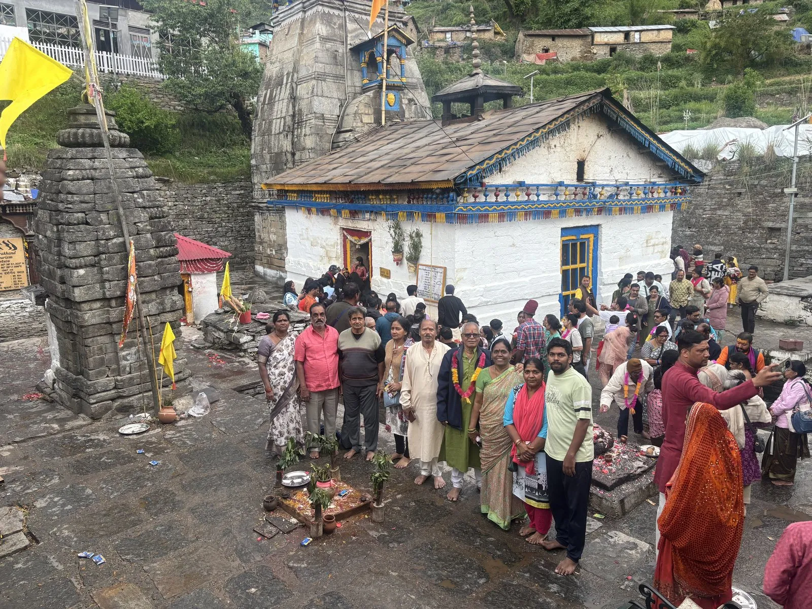 Yatris at Triyuginarayan, where Shiva and Parvati wed